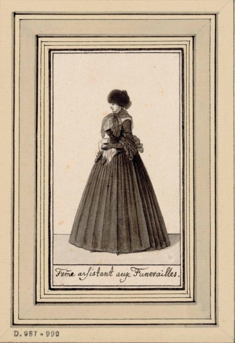 Katharina Sperling, Moden der Stadt Augsburg: Feme assistant aux Funerailles, Inv. Nr.: 4276