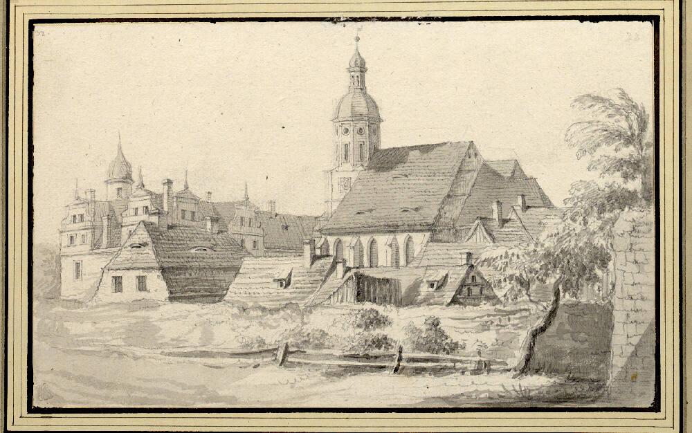 Johann Emanuel Goebel, Folge von Sächsischen Ansichten: Kirche und Schloss von Herzogswalde, In…