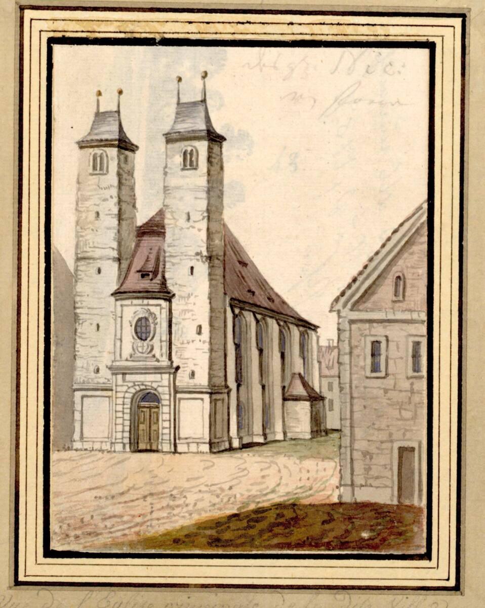 Johann Emanuel Goebel, Folge von Sächsischen Ansichten: Nikolaikirche in Freiberg, Inv. Nr.: 43…